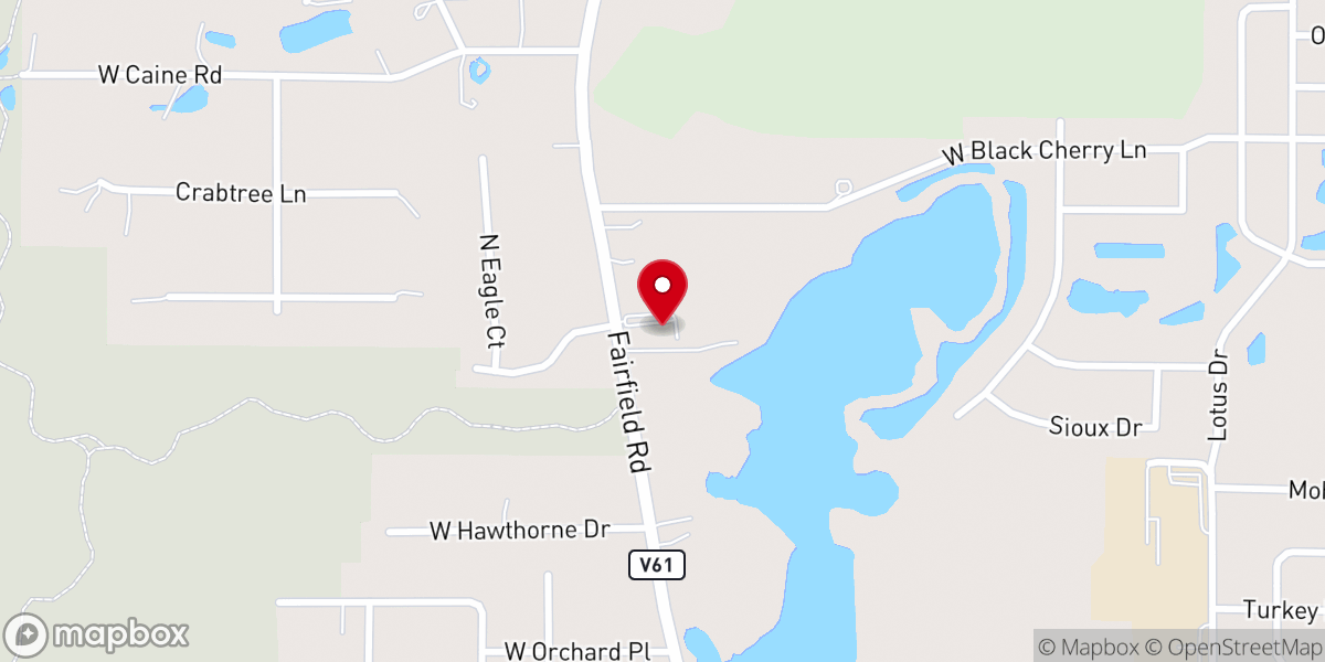 Map showing location of Indian Hill Bible Church