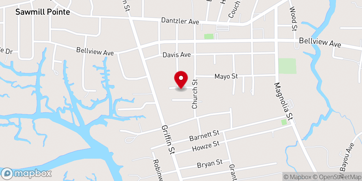 Map showing location of Refuge Christian Center