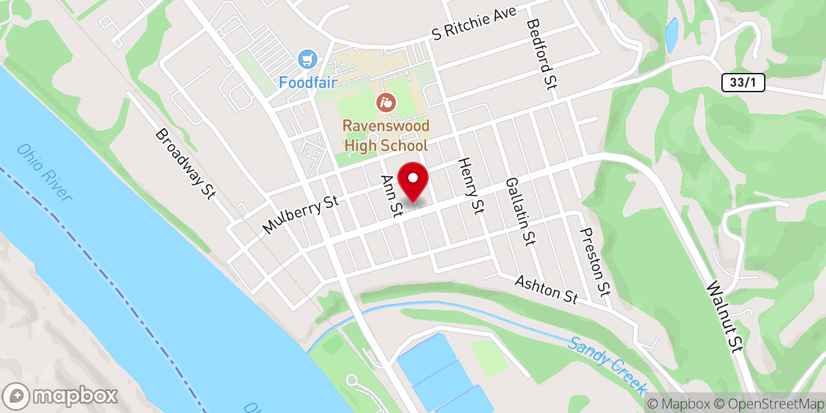 Map showing location of Episcopal Church
