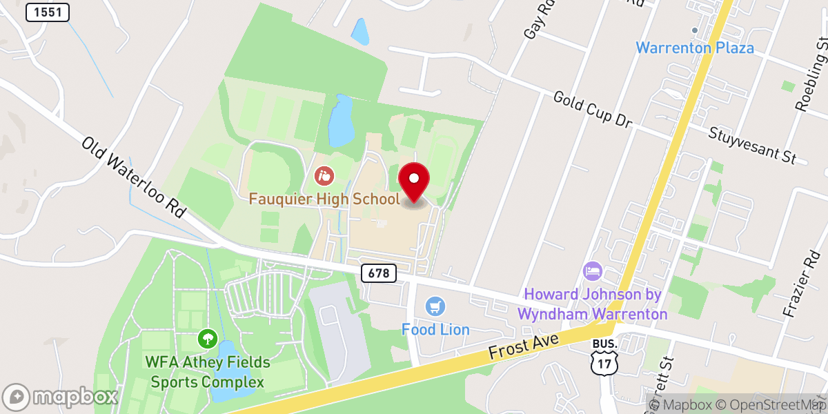 Map showing location of Park Valley Church - Warrenton Campus