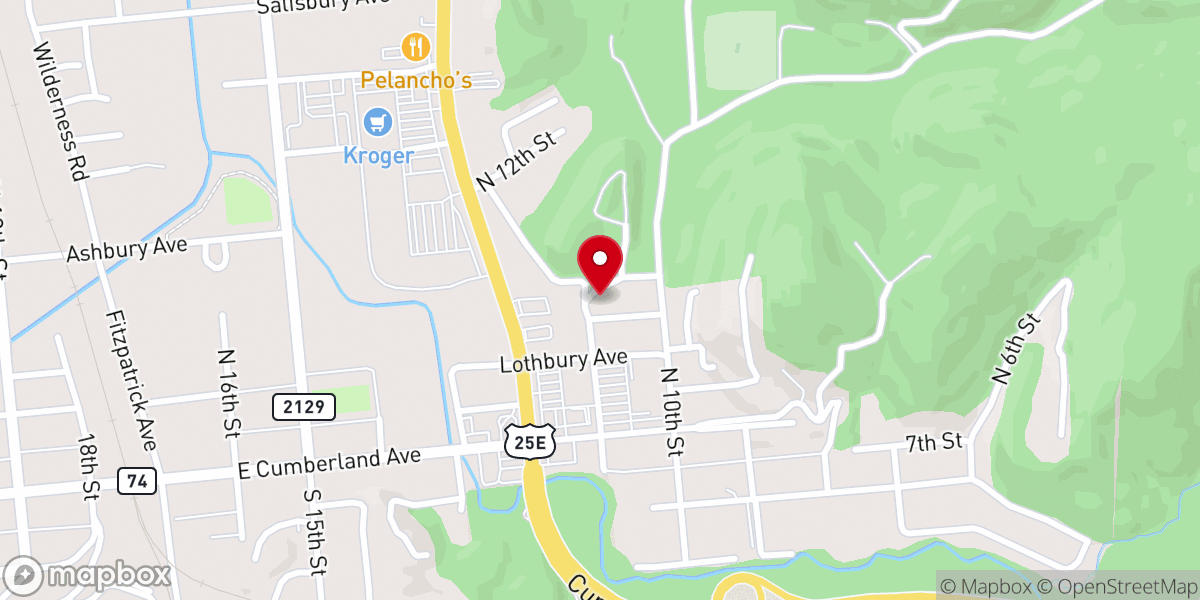 Map showing location of Grace Fellowship Presbyterian Church