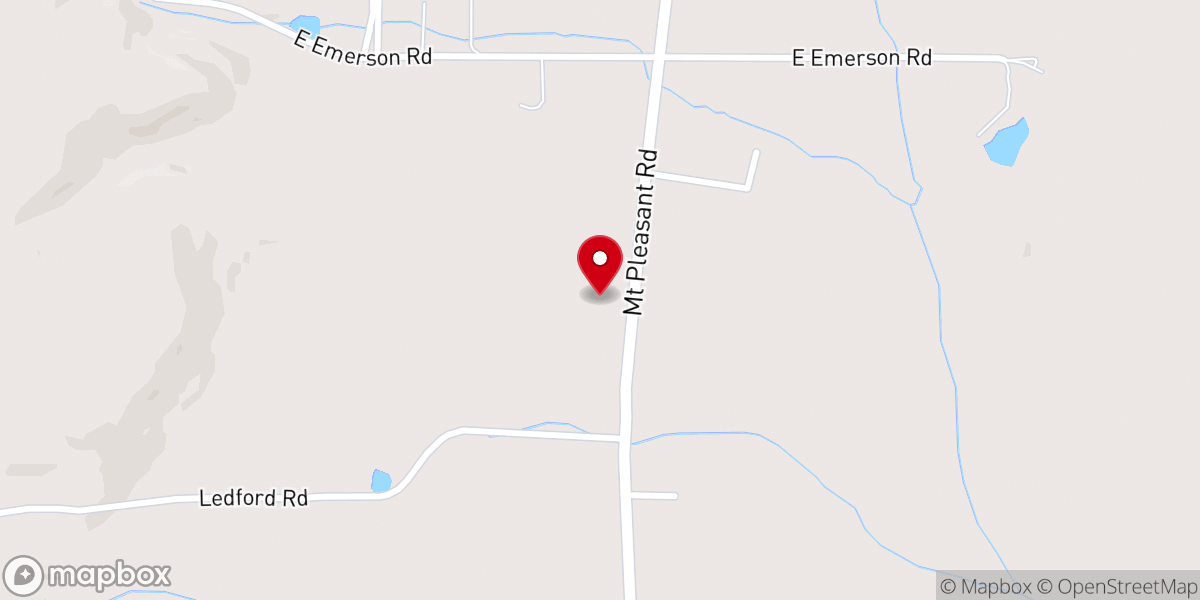 Map showing location of New Life Baptist Church