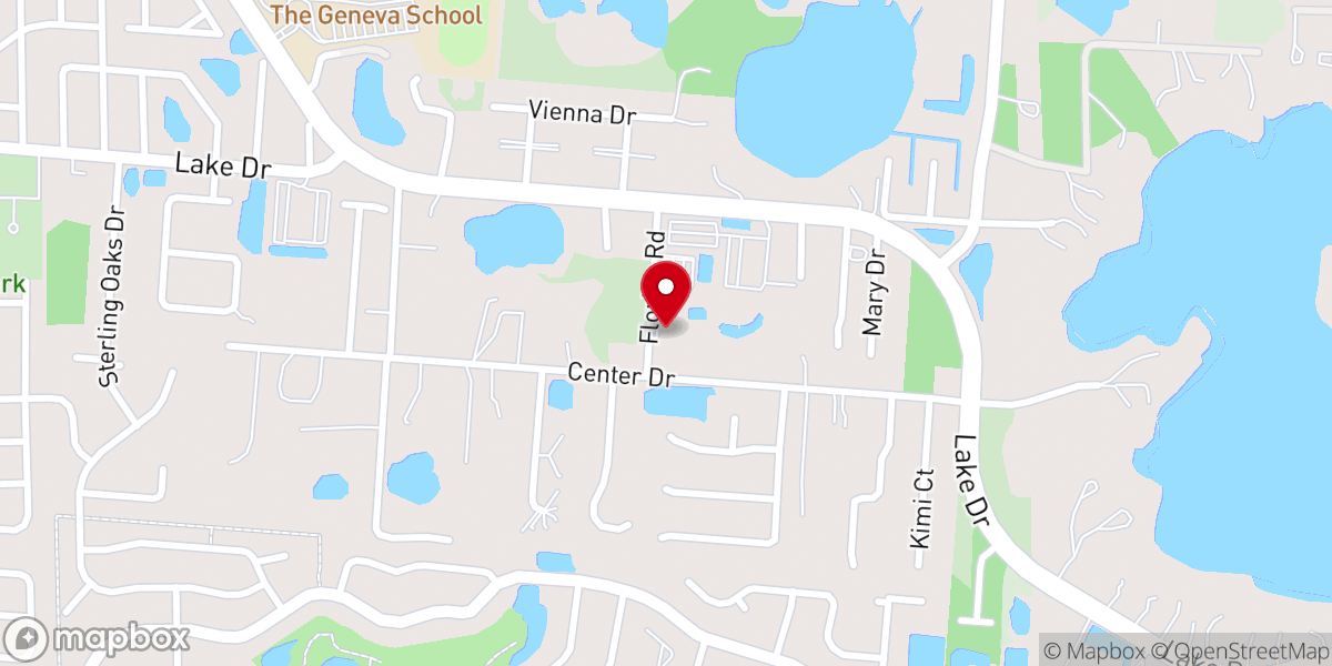 Map showing location of Chinmaya Mission Orlando