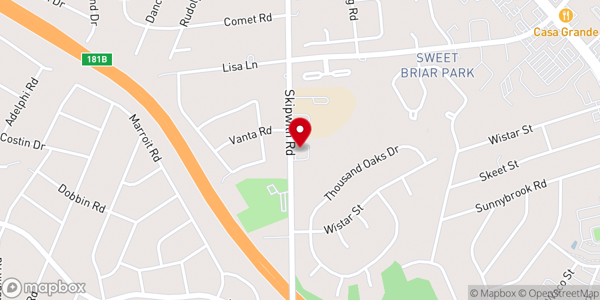Map showing location of Skipwith United Methodist Church