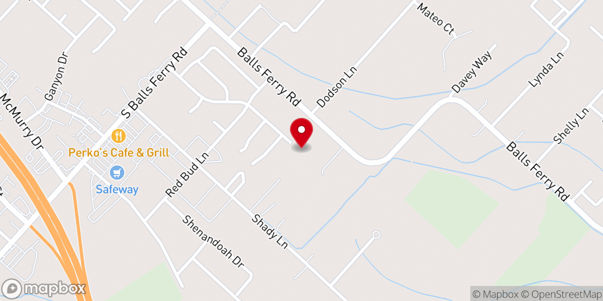Map showing location of Anderson Community Church