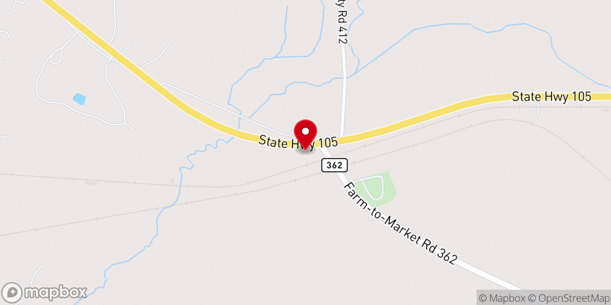 Map showing location of St Martinsville Baptist Church