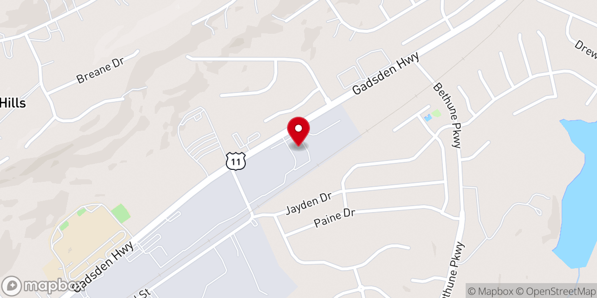 Map showing location of Ridgecrest Baptist Church