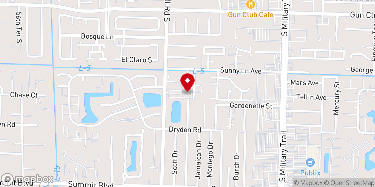 Map showing location of Iglesia Cristo Mi Redentor