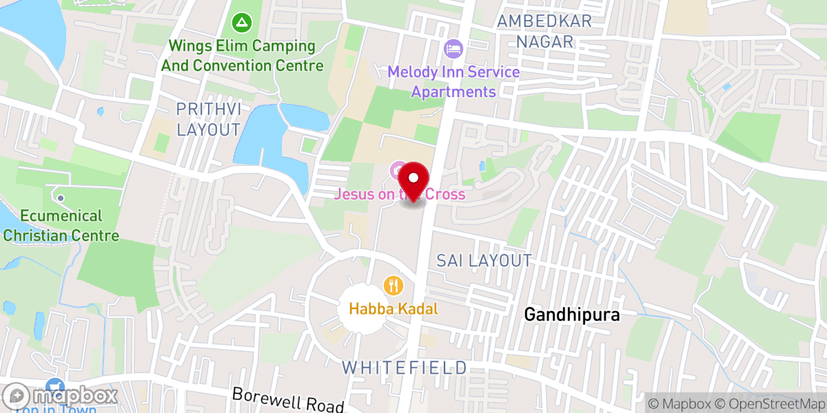 Map showing location of Our Lady Of Lourdes Church