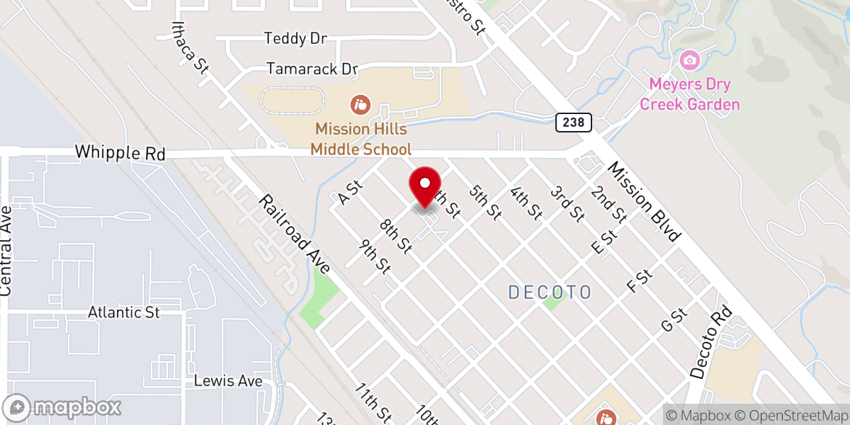 Map showing location of Our Lady of the Rosary Church