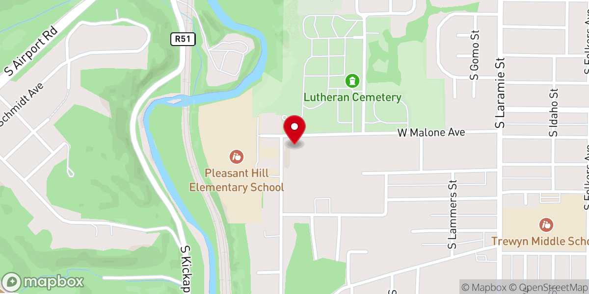 Map showing location of City on a Hill