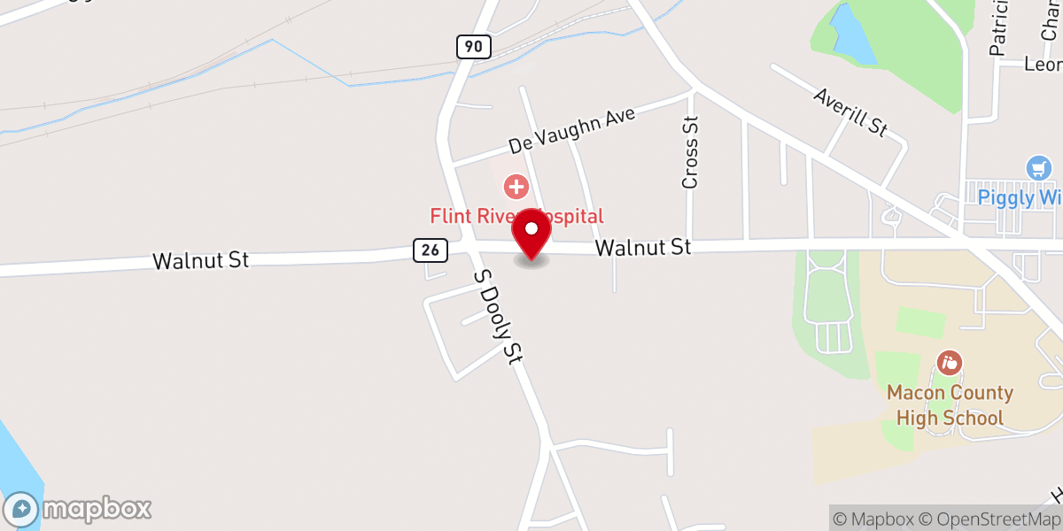 Map showing location of Cornerstone Church