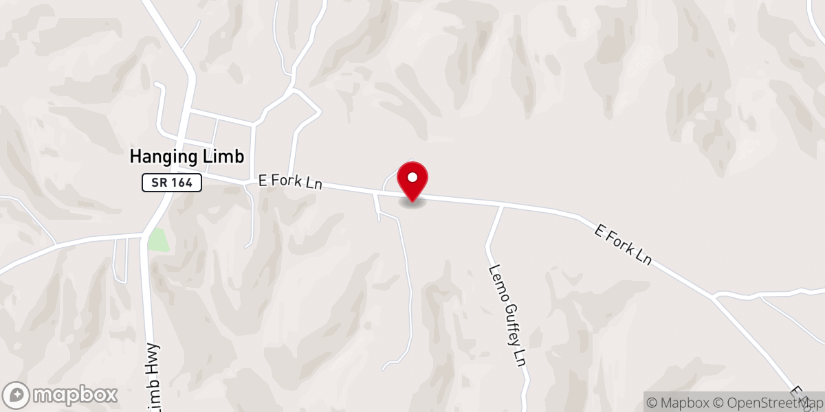 Map showing location of Calvary Freewill Baptist Church