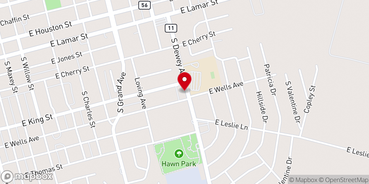 Map showing location of Crutchfield Heights Baptist Church
