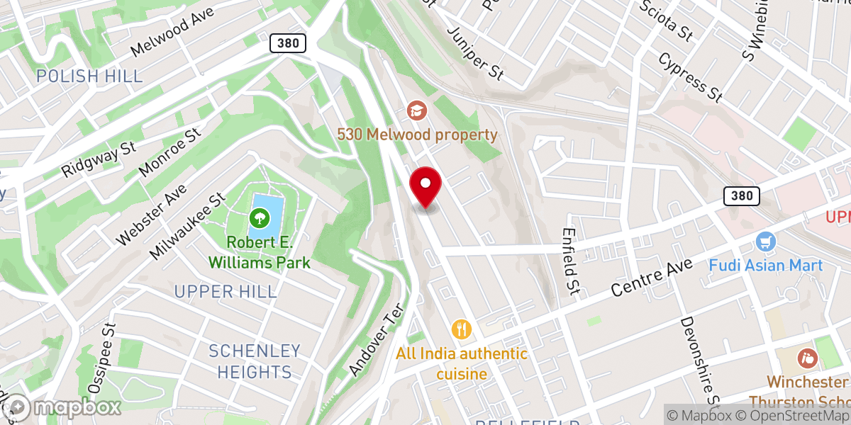Map showing location of North Way Christian Community - City