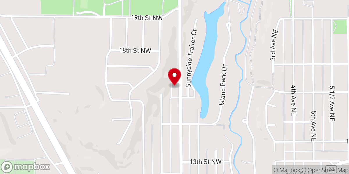 Map showing location of New Hope Free Lutheran Church