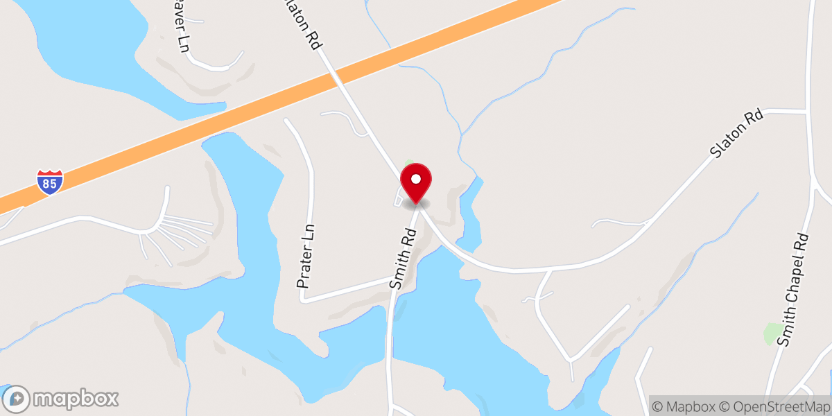 Map showing location of Mount Pleasant Church