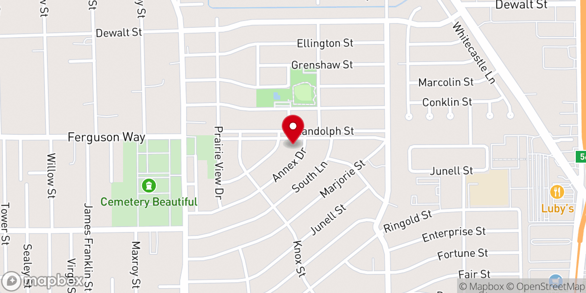 Map showing location of Progressive Missionary Baptist Church