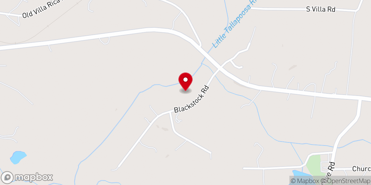 Map showing location of True Life Church Villa Rica