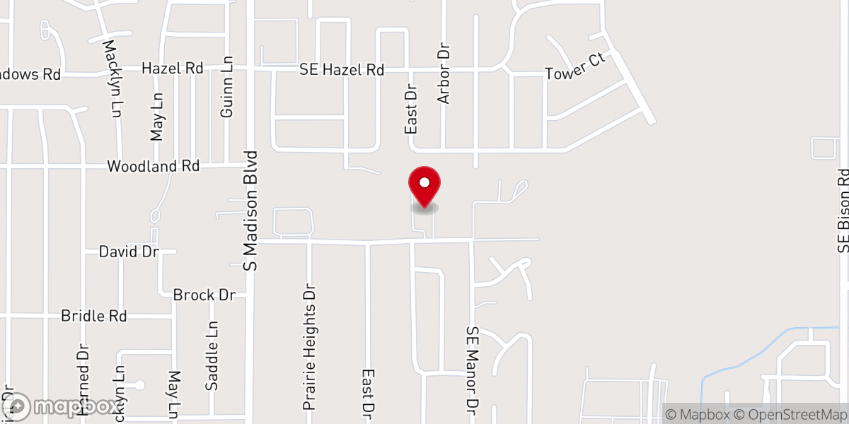 Map showing location of Disciples Christian Church