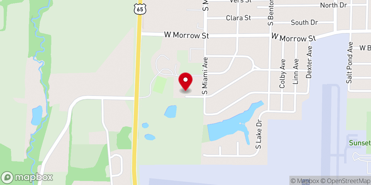 Map showing location of Calvary Baptist Church