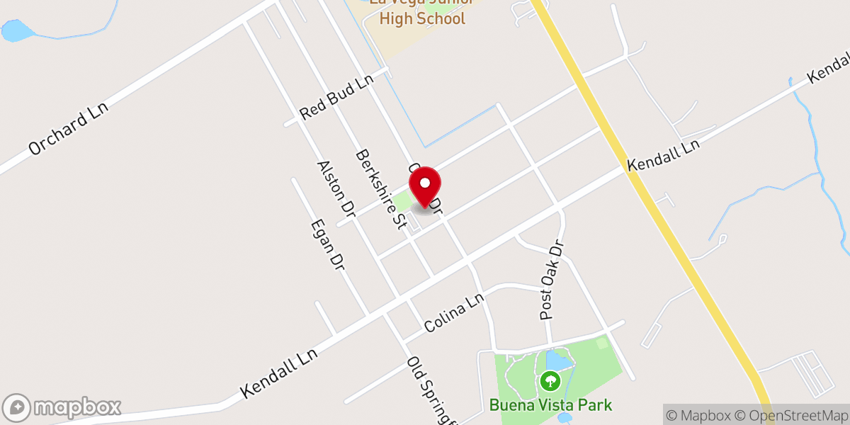 Map showing location of Timber Crest Baptist Church