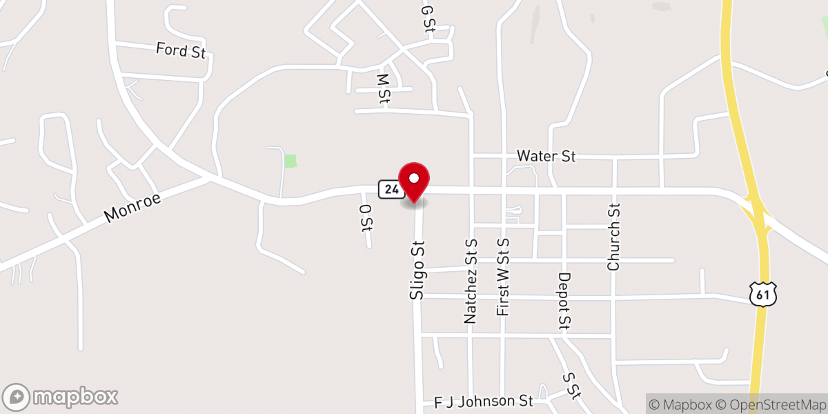 Map showing location of Highway Village Church