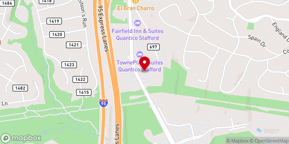 Map showing location of Colonial Baptist