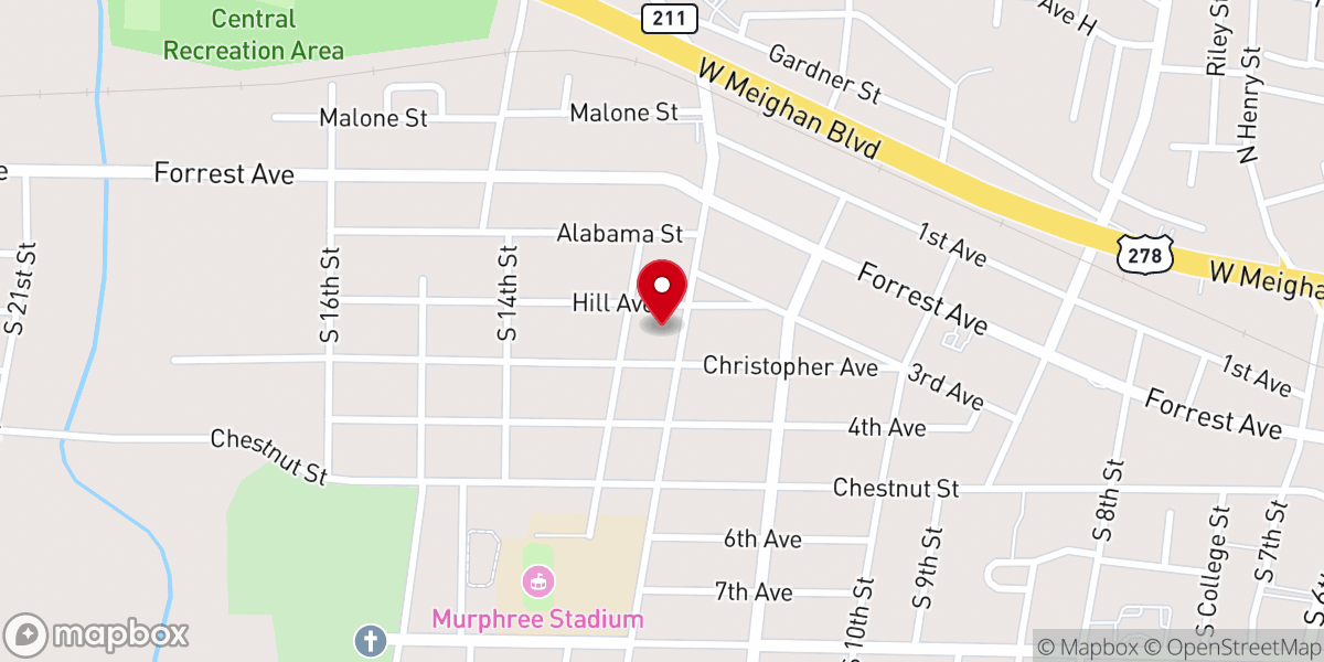 Map showing location of Abundant Life Church Inc