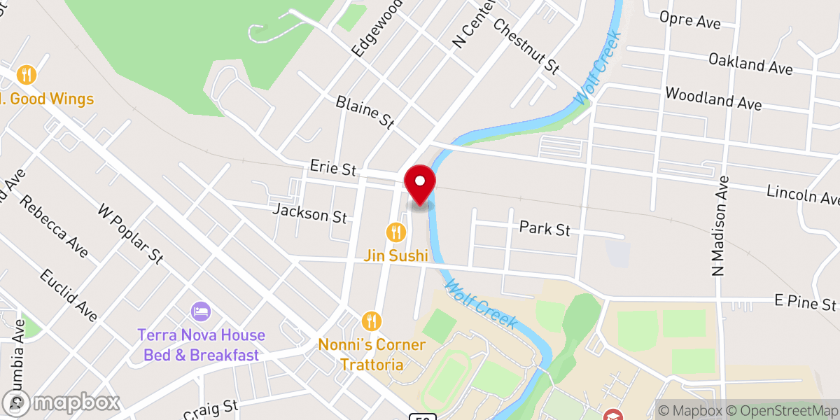 Map showing location of Transformation Church