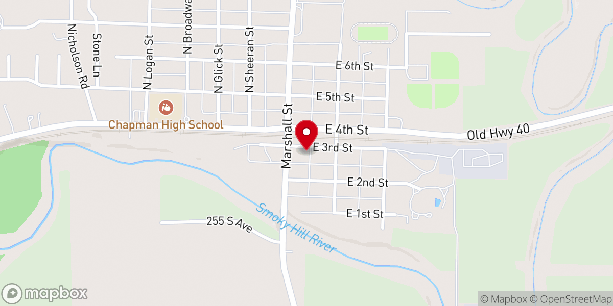 Map showing location of Grace Baptist Church