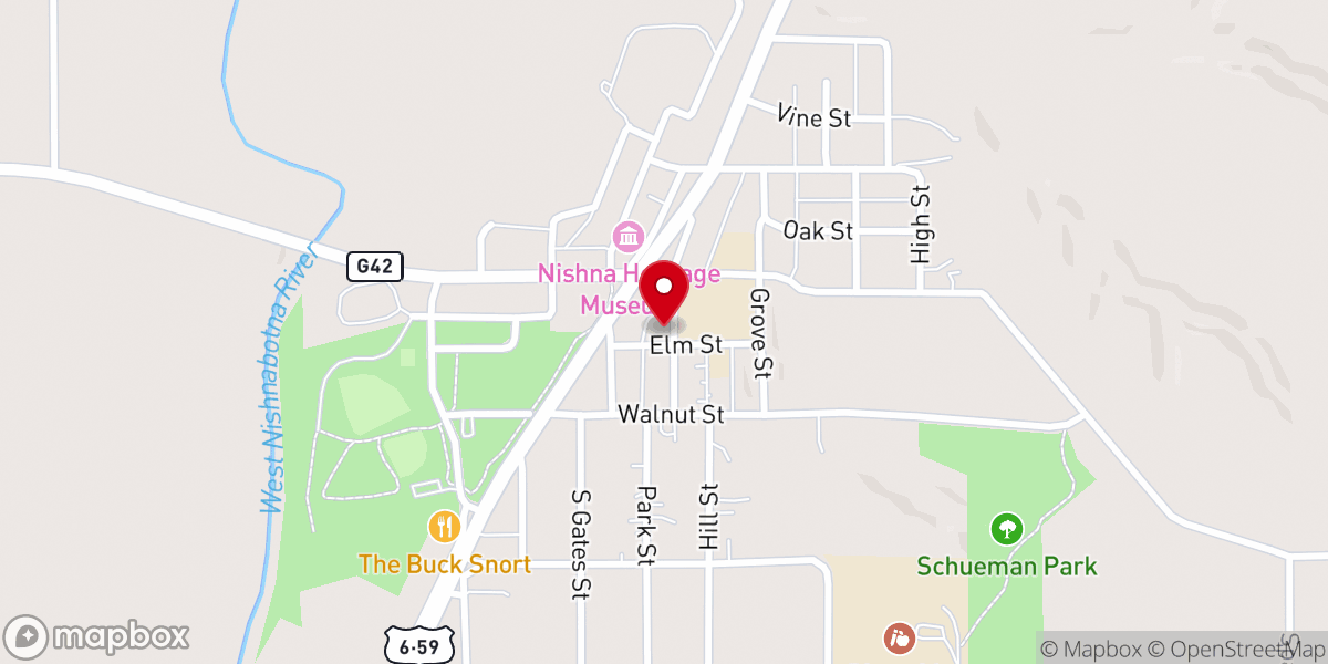 Map showing location of Oakland Christian Church