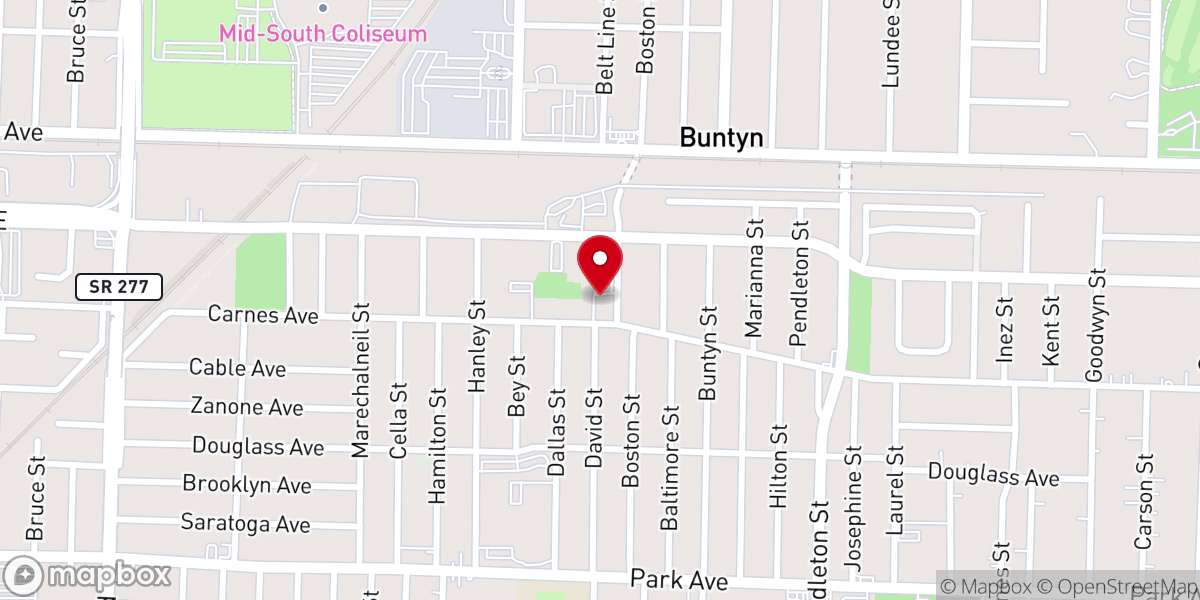 Map showing location of Mount Clanery Baptist Church