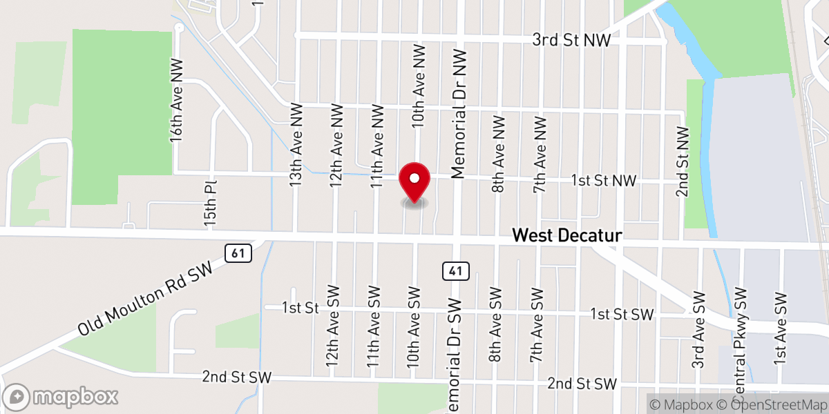 Map showing location of St James Cumberland Presbyterian Church in America