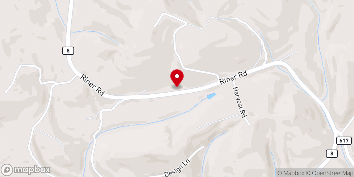 Map showing location of Riner Grace Brethren Church