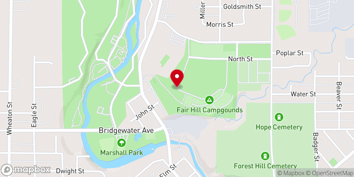 Map showing location of Northern Wisconsin State Fairgrounds