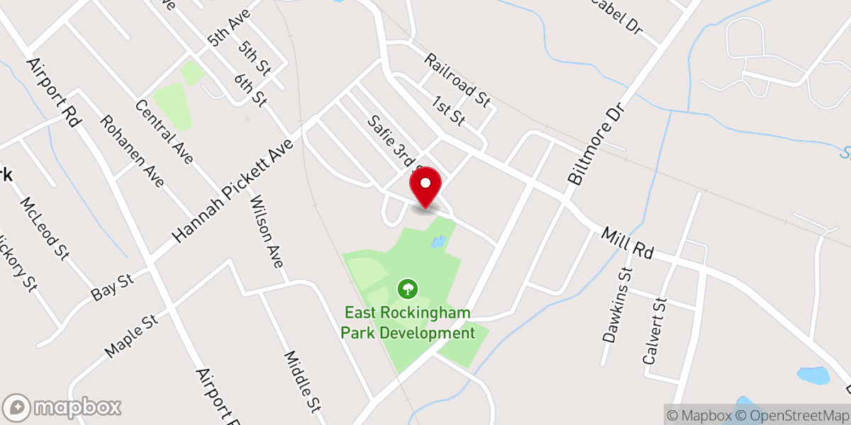 Map showing location of EAST ROCKINGHAM CONGREGATIONAL HOLINESS CHURCH