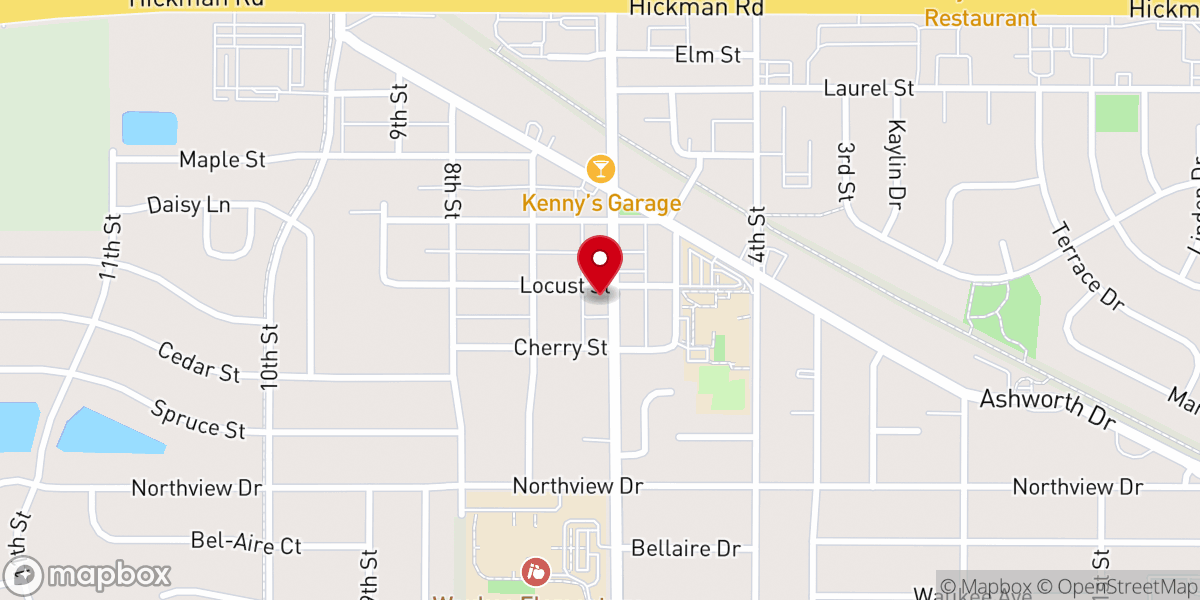 Map showing location of Abundant Life Church of Waukee