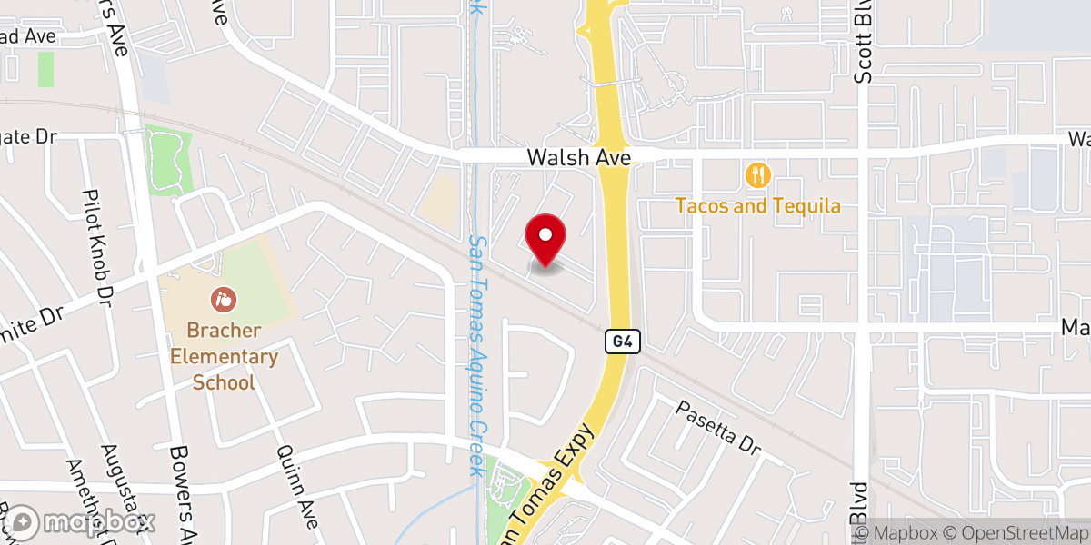 Map showing location of Silicon Valley College Church