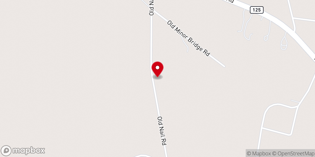 Map showing location of Tabernacle Baptist Church