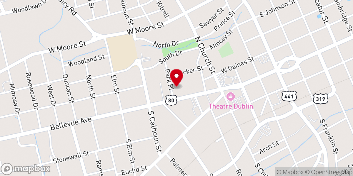 Map showing location of Henry Memorial Presbyterian
