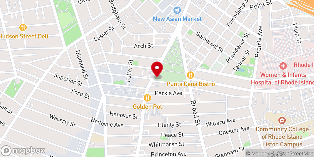 Map showing location of Providence County Church of Christ