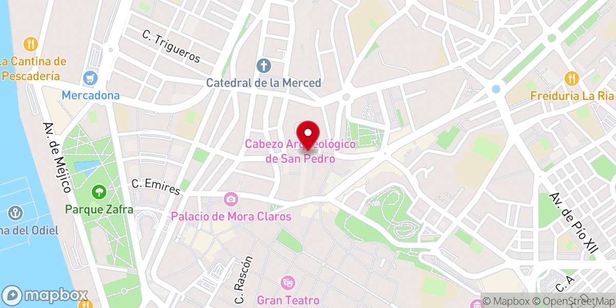 Map showing location of Parroquia Mayor de San Pedro de Huelva