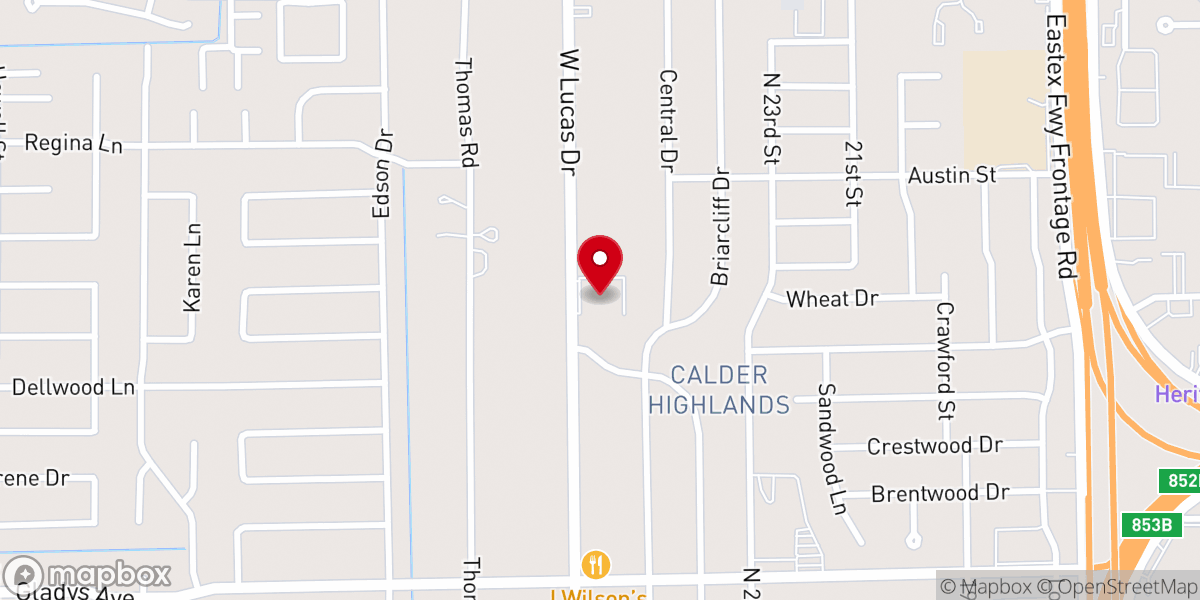 Map showing location of Woodland Baptist Church