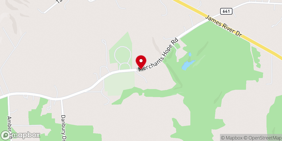 Map showing location of Merchant Hope Church