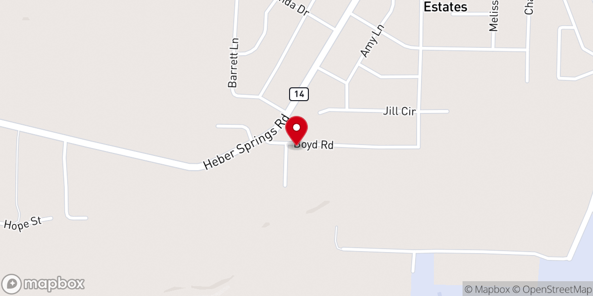 Map showing location of Church of God of Prophecy