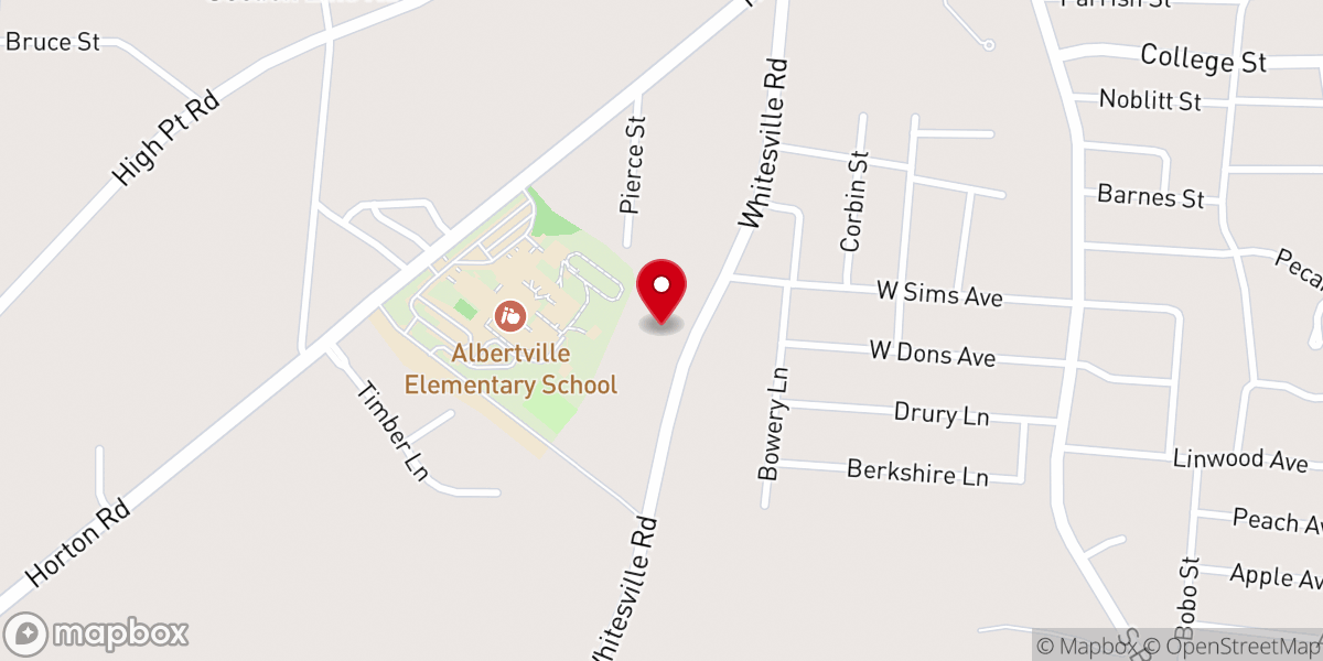 Map showing location of La Iglesia Del Senor Jesucristo De Pineview Street