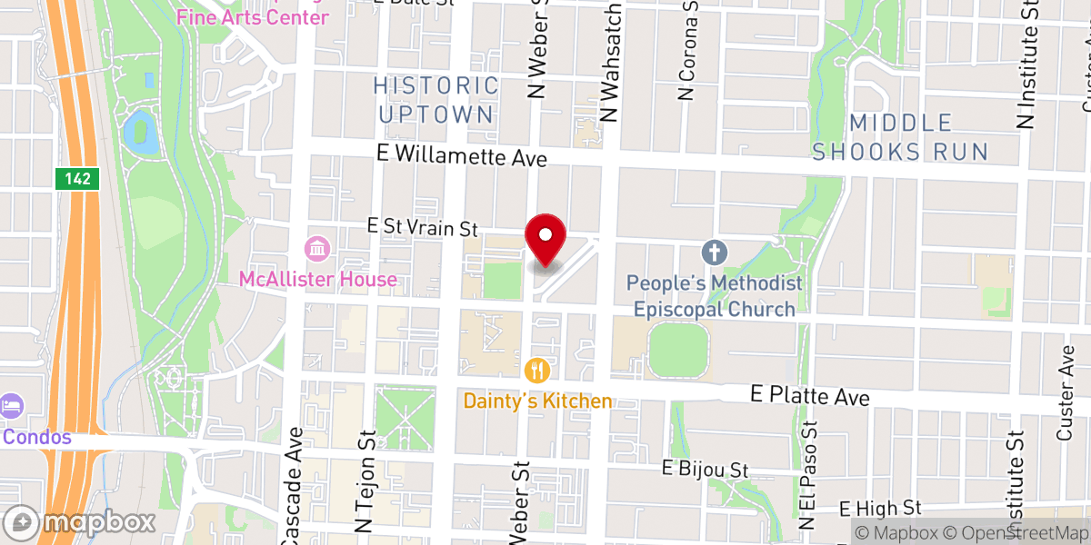 Map showing location of HarvestDowntown