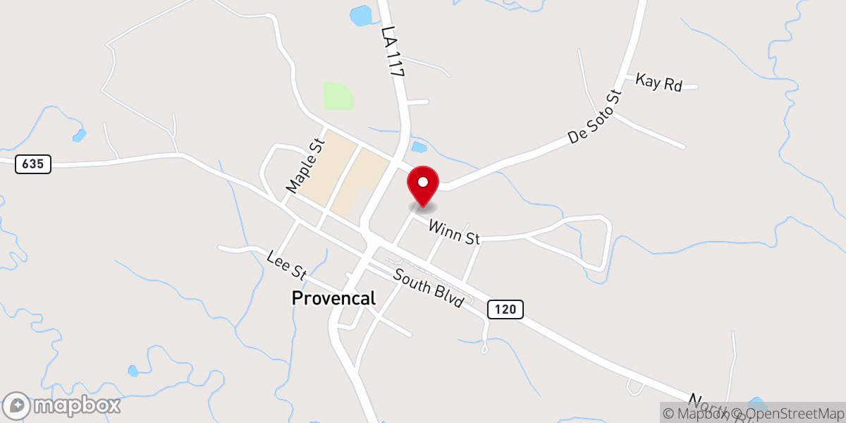 Map showing location of Provencal Christian Academy