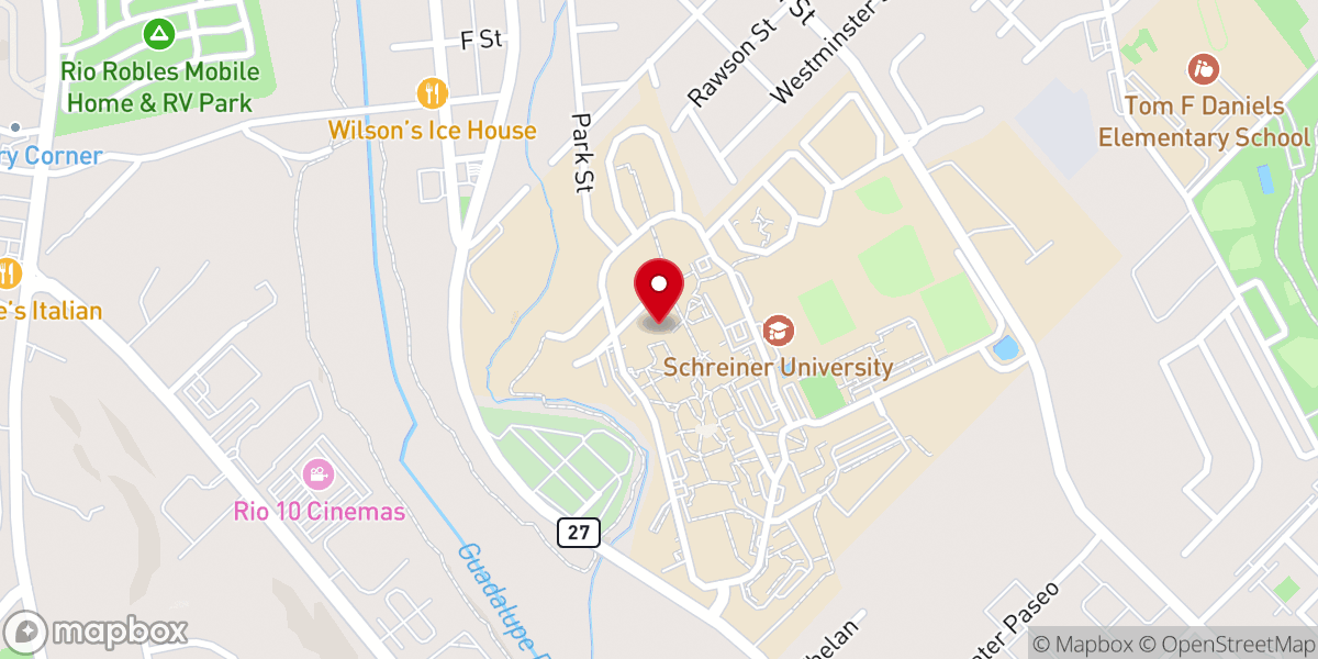 Map showing location of Junkin Campus Ministry Center